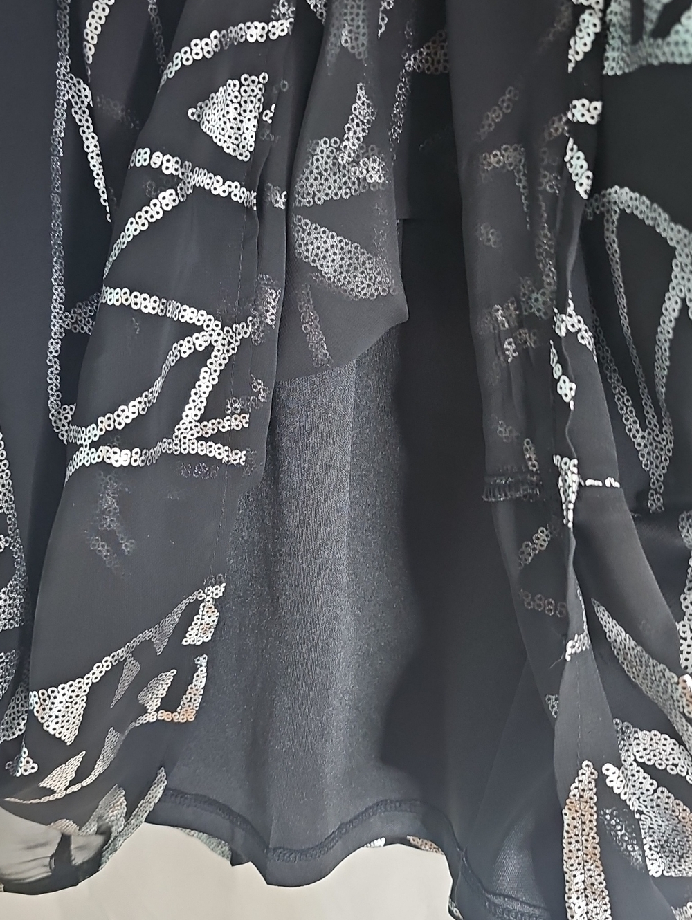 One Clothing Black Dress with Silver Accents - Picture 3 of 8